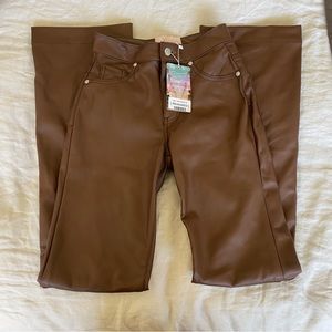 REVICE denim leather pants